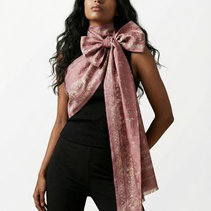 Maya- Kantha embroidered on pure Tussar Silk Dupatta/Shawl